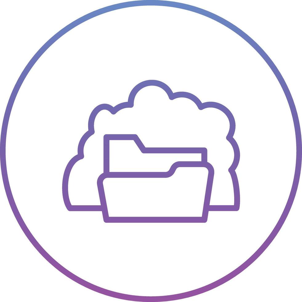 Cloud Folder Vector Icon