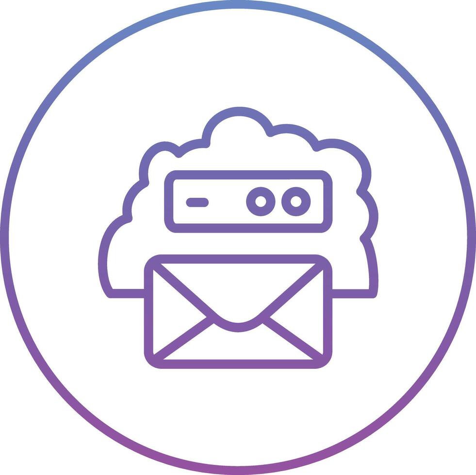 Cloud Email Vector Icon