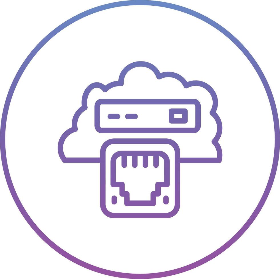 Cloud Ethernet Vector Icon