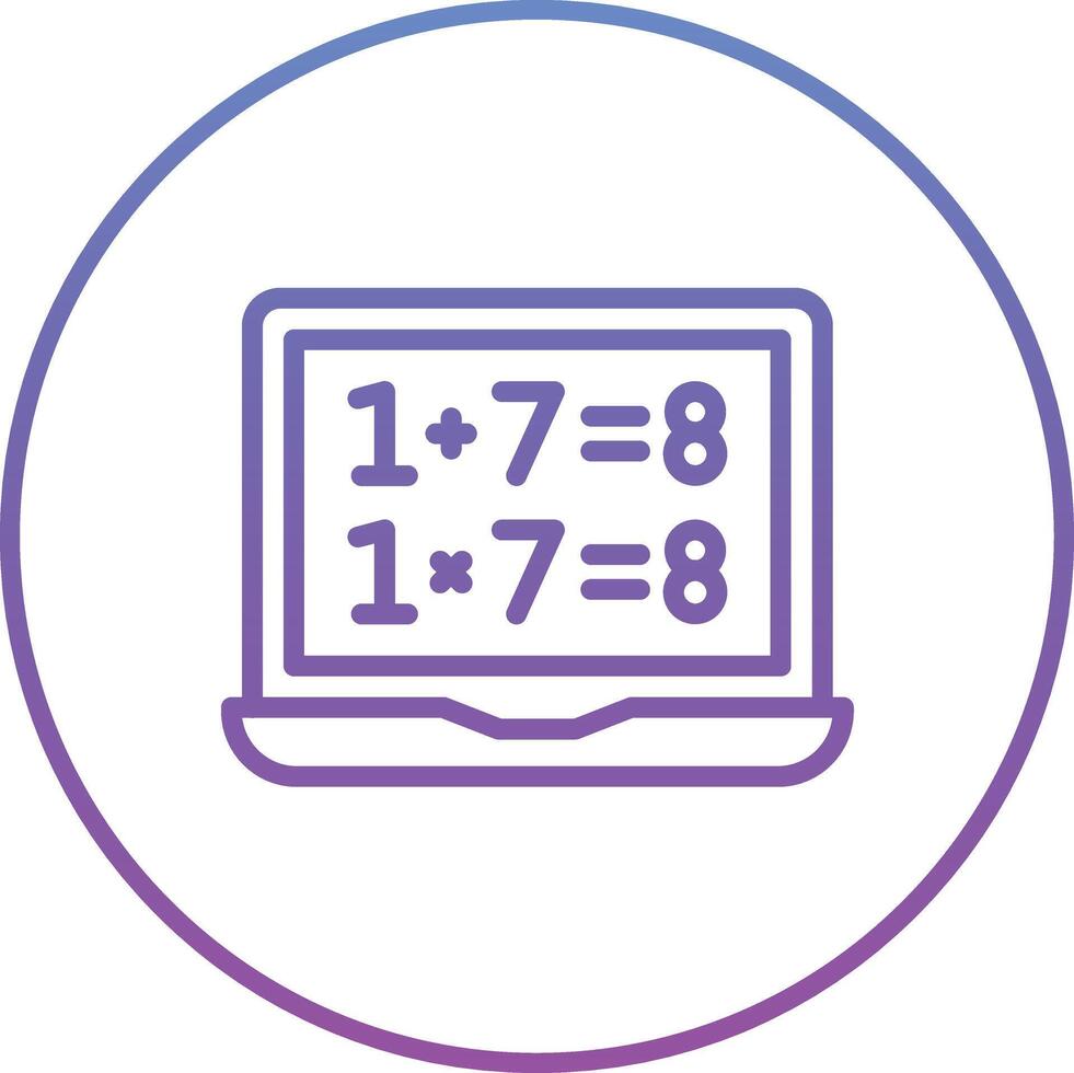 Online Maths Vector Icon