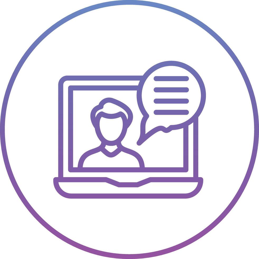 Online Lecture Vector Icon