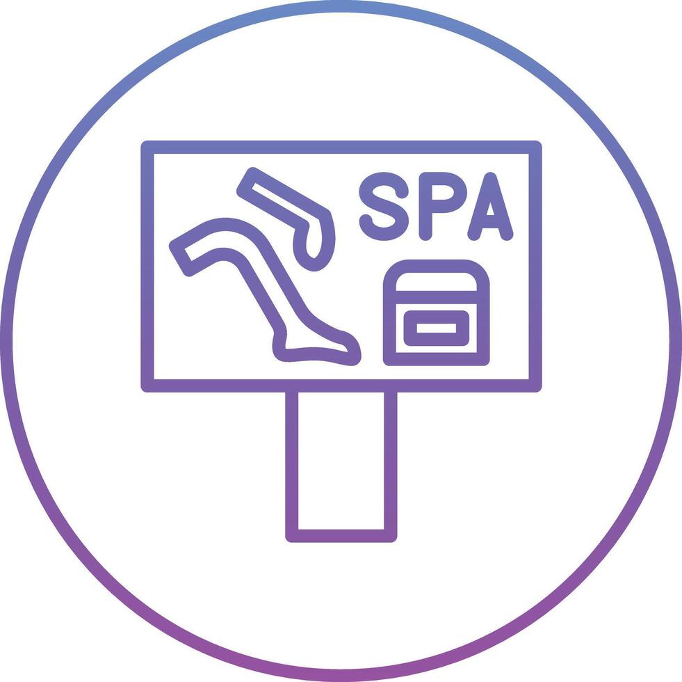 Spa Signboard Vector Icon