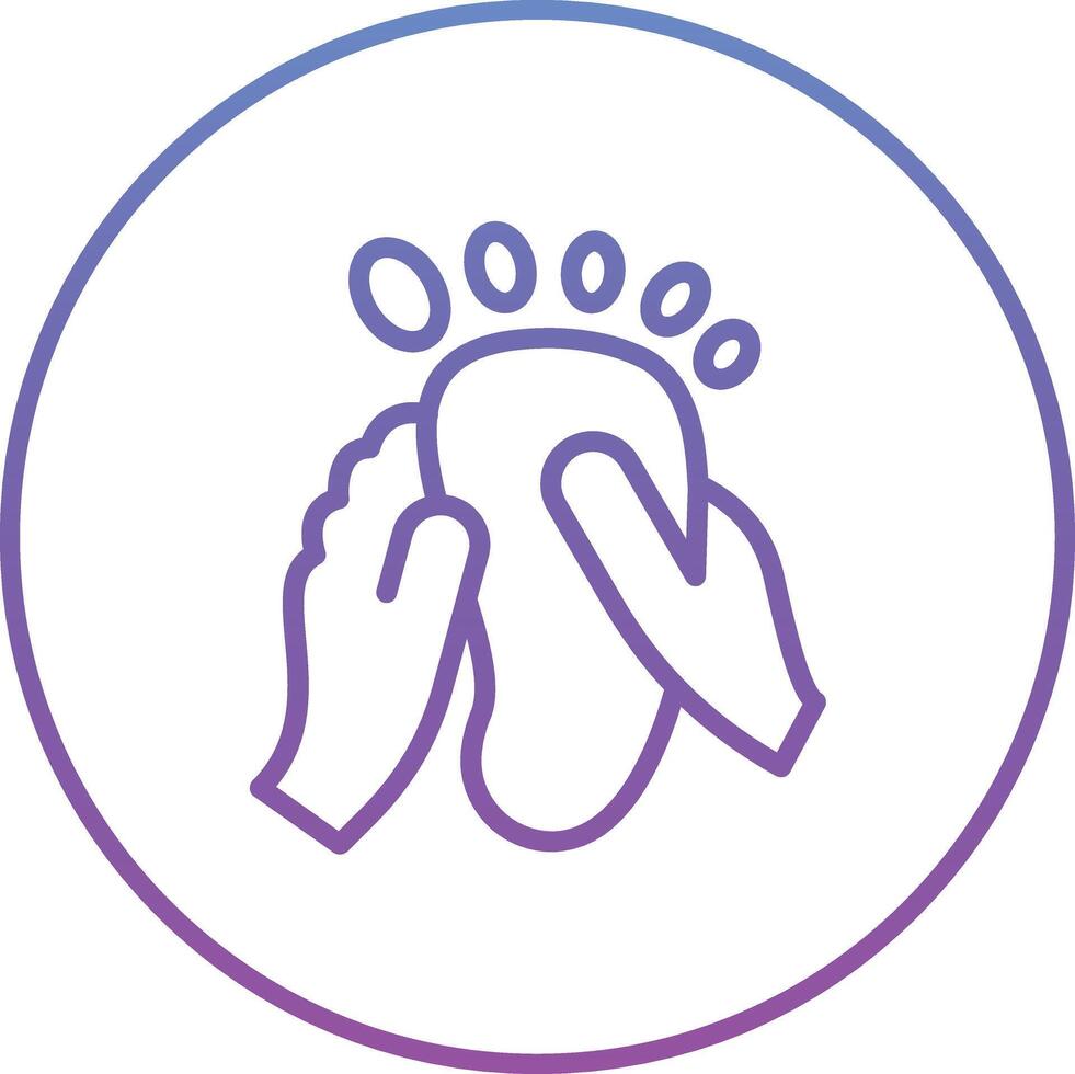 icono de vector de masaje de pies