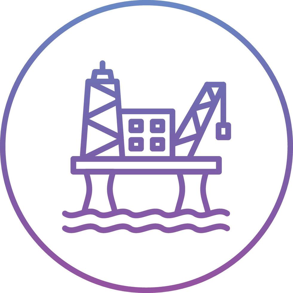 Oil Platform Vector Icon