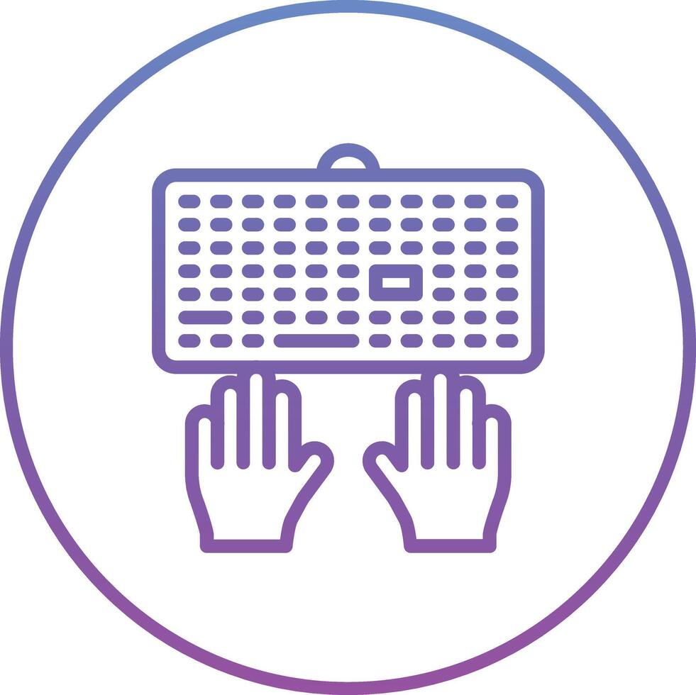 Typing on Keyboard Vector Icon