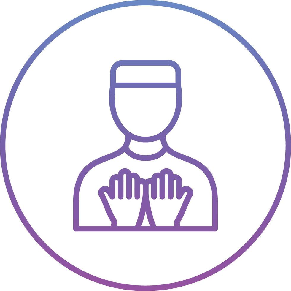Muslim Praying Vector Icon