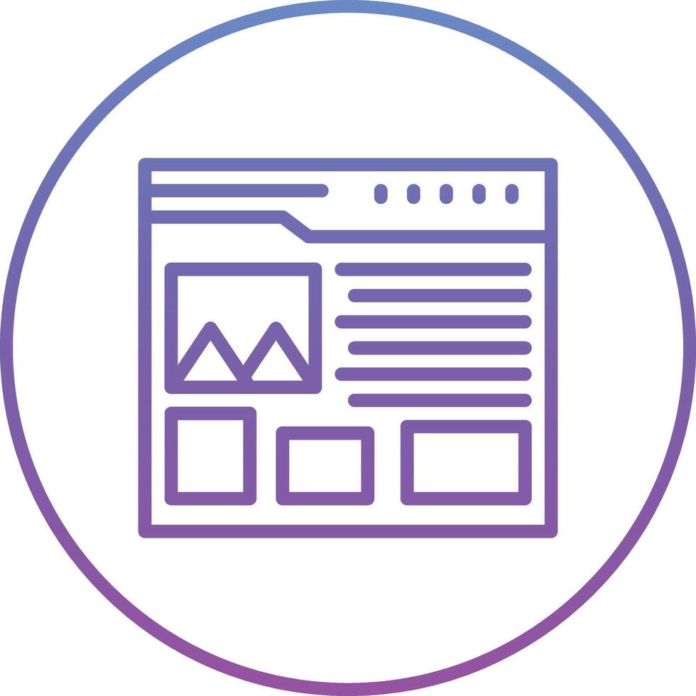 Website Layout Vector Icon