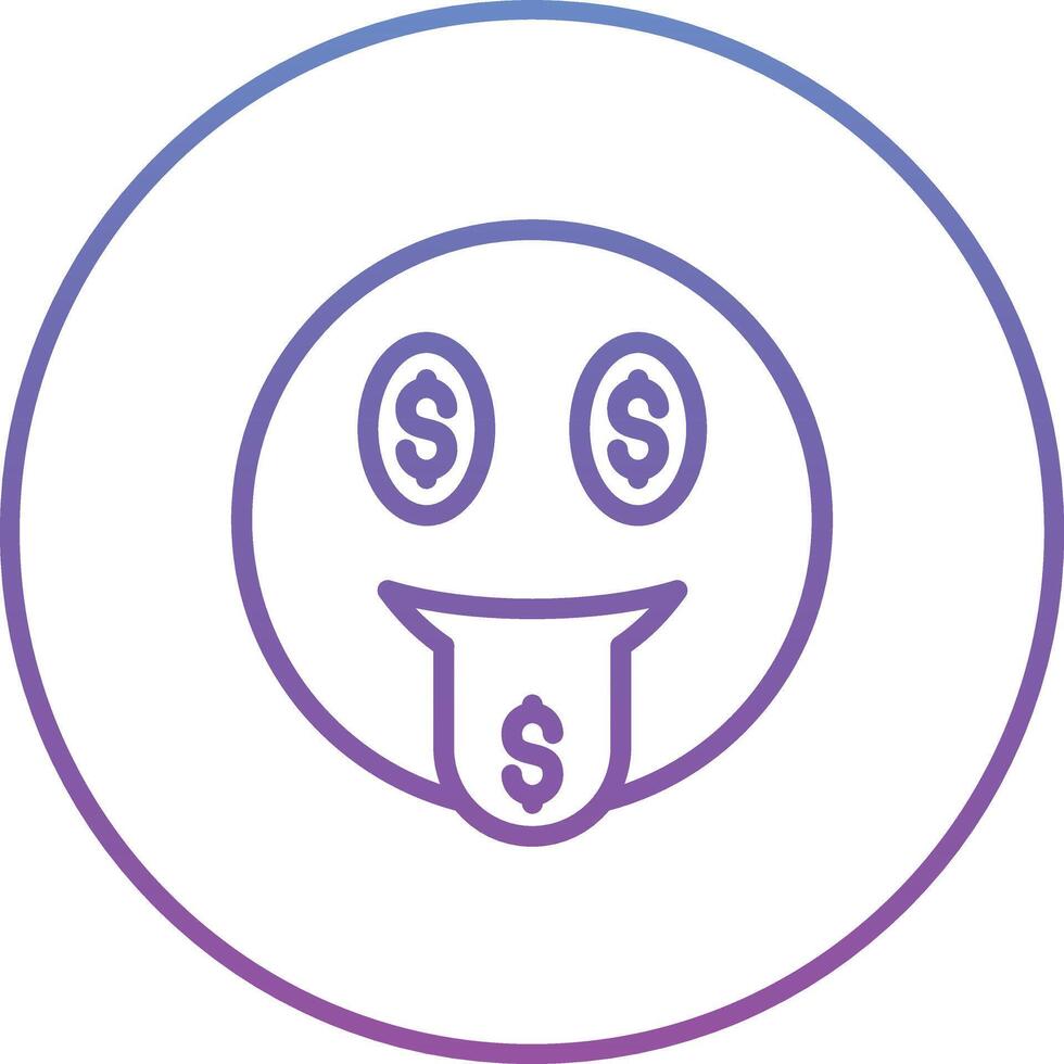 Money Mouth Face Vector Icon