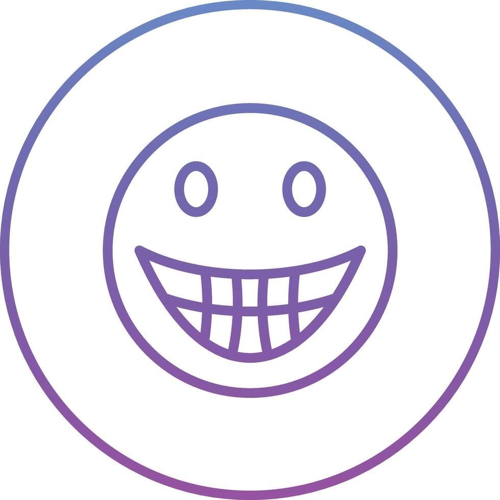 Grinning Face with Big Eyes Vector Icon