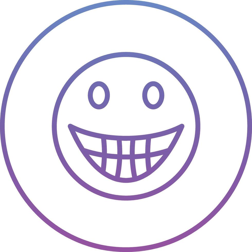 Grinning Face with Big Eyes Vector Icon