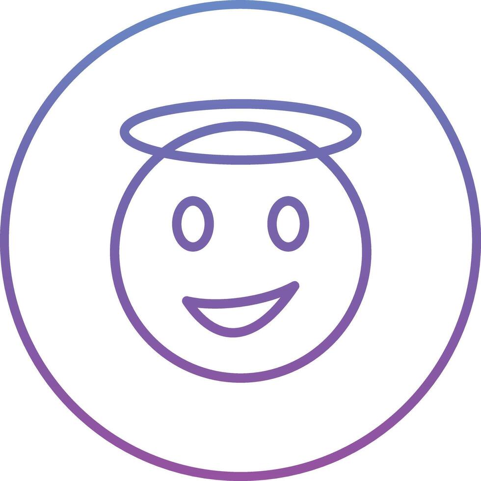 Smiling Face with Halo Vector Icon