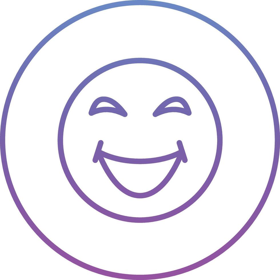 Grinning Squinting Face Vector Icon