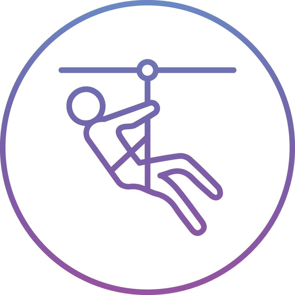 Zipline Vector Icon