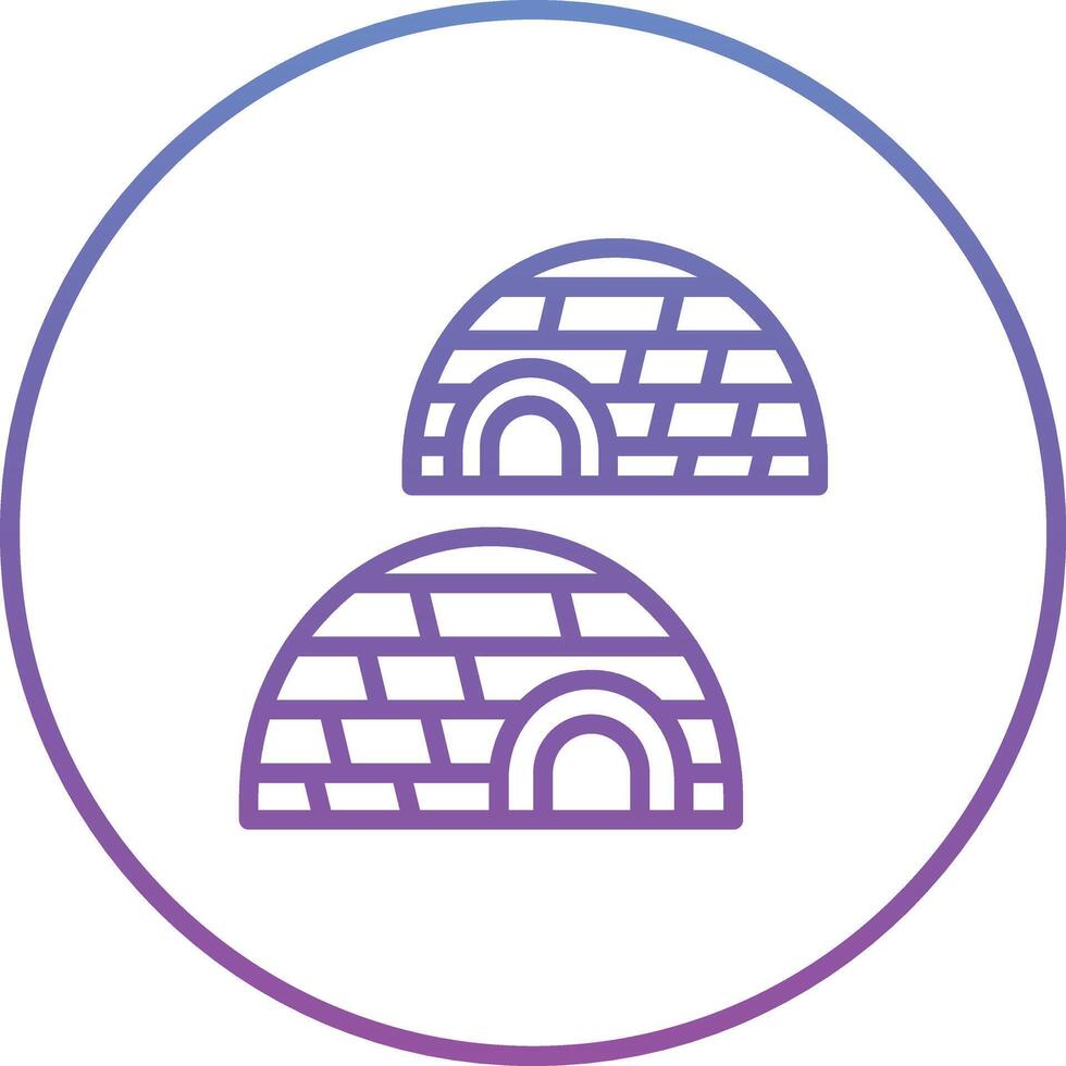 Igloo Landscape Vector Icon