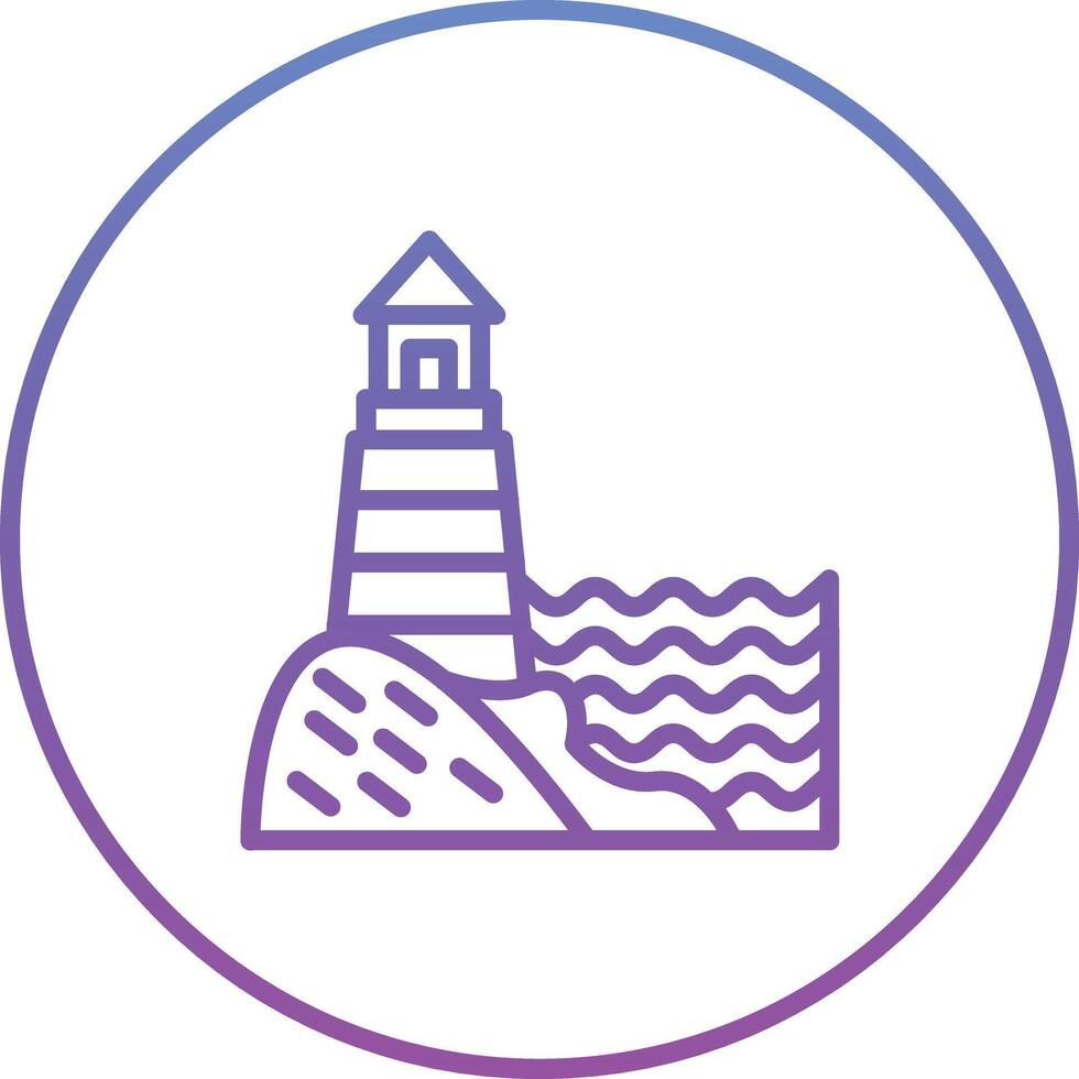 Lighthouse Landscape Vector Icon