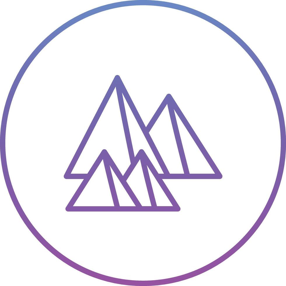 Pyramid Landscape Vector Icon