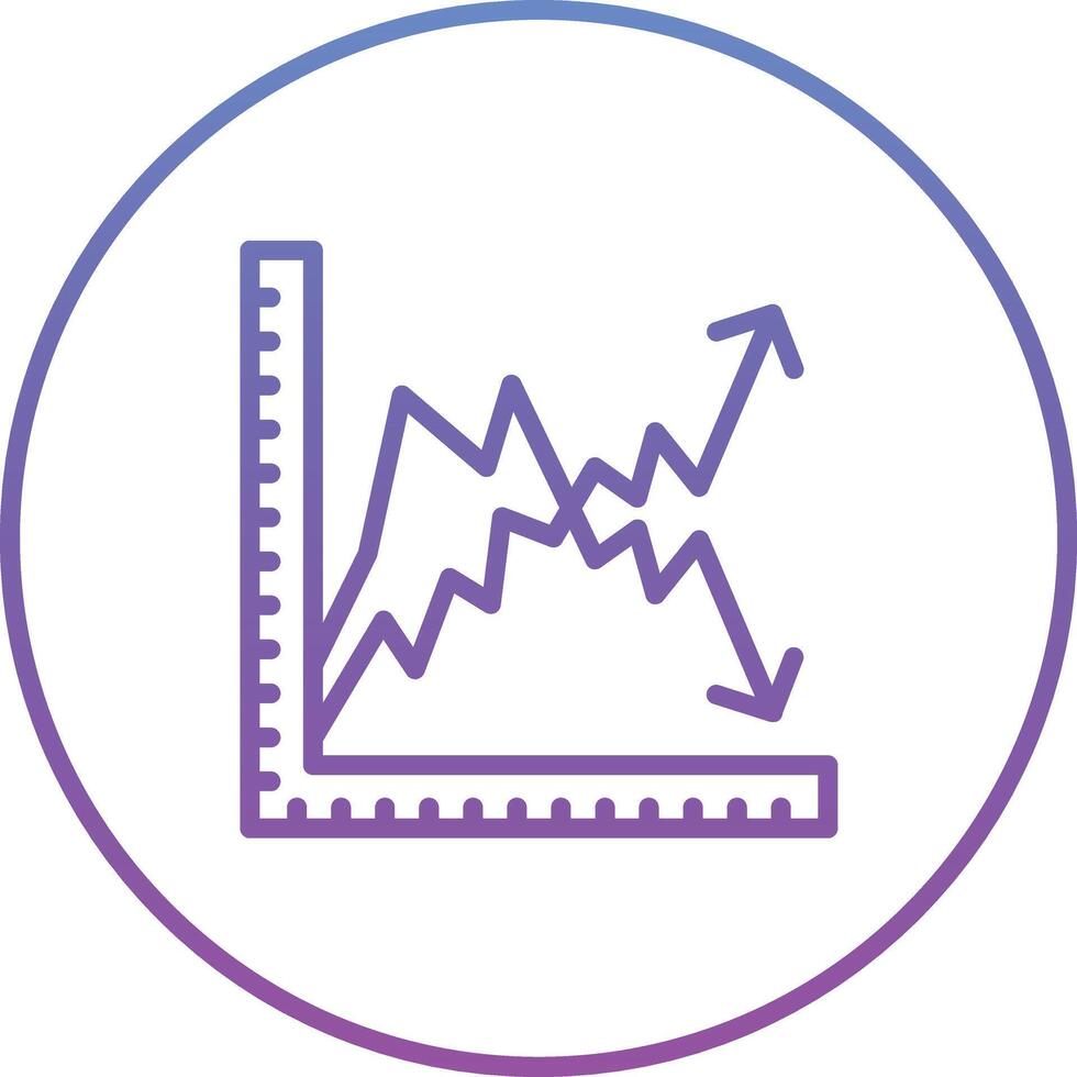 Multiple Line Graph Vector Icon