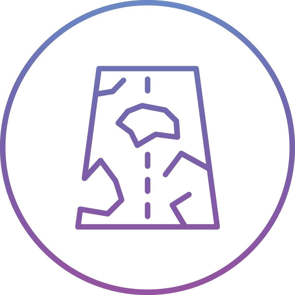 Road Crack Vector Icon