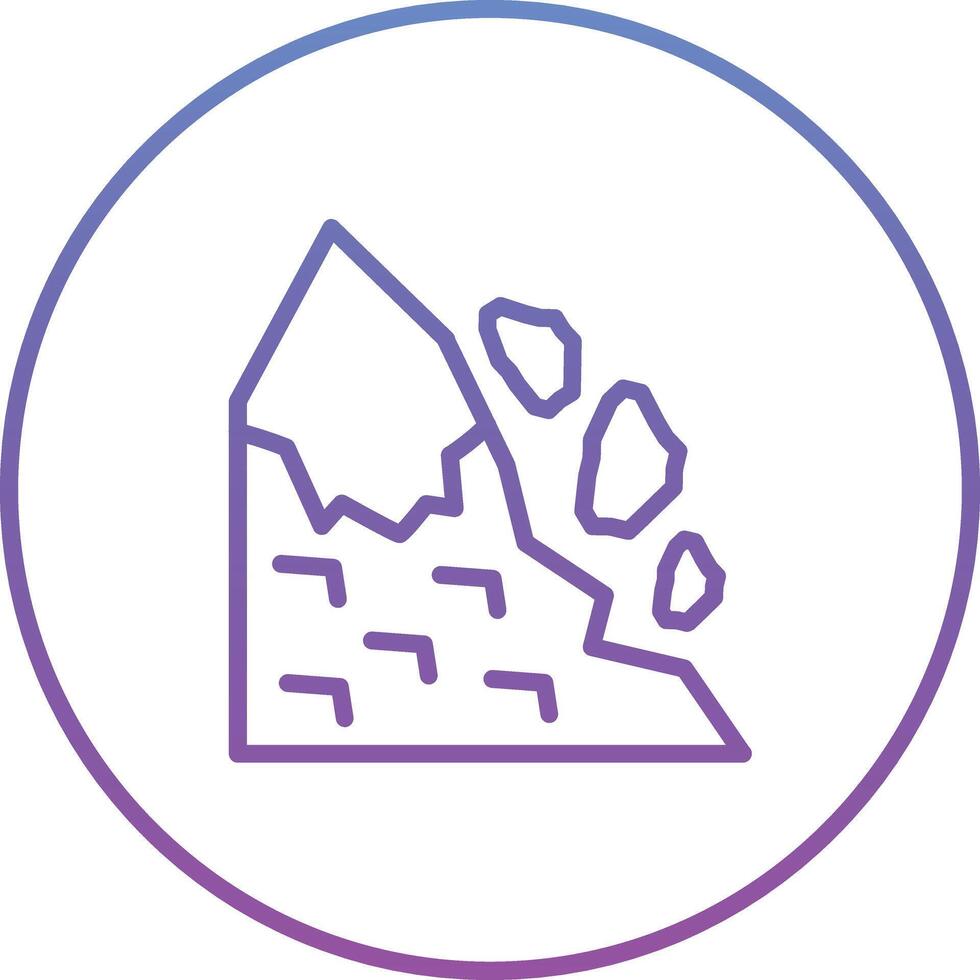 Snow Avalanche Vector Icon