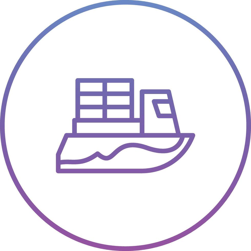 Cargo Ship Vector Icon