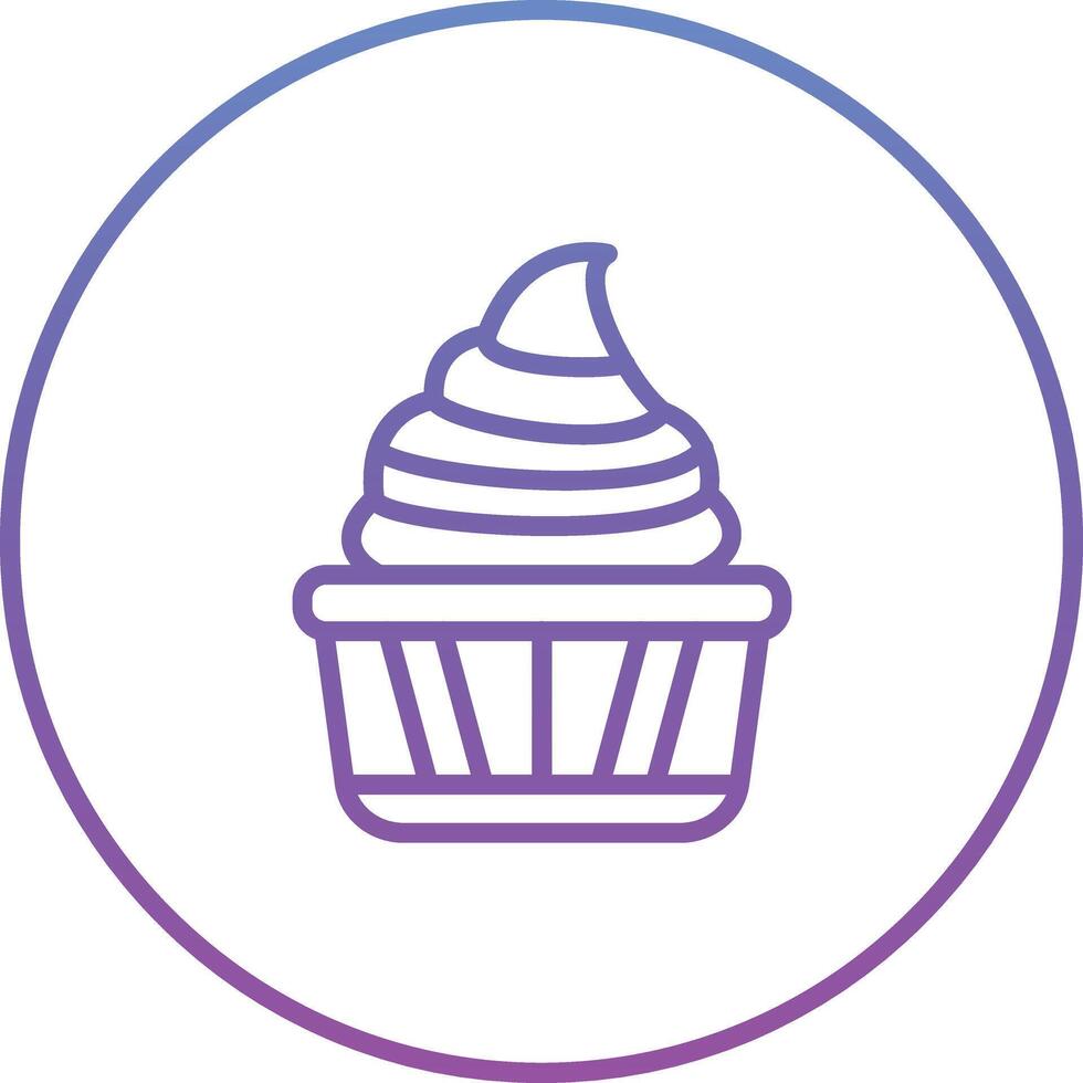 icono de vector de cupcake de chocolate