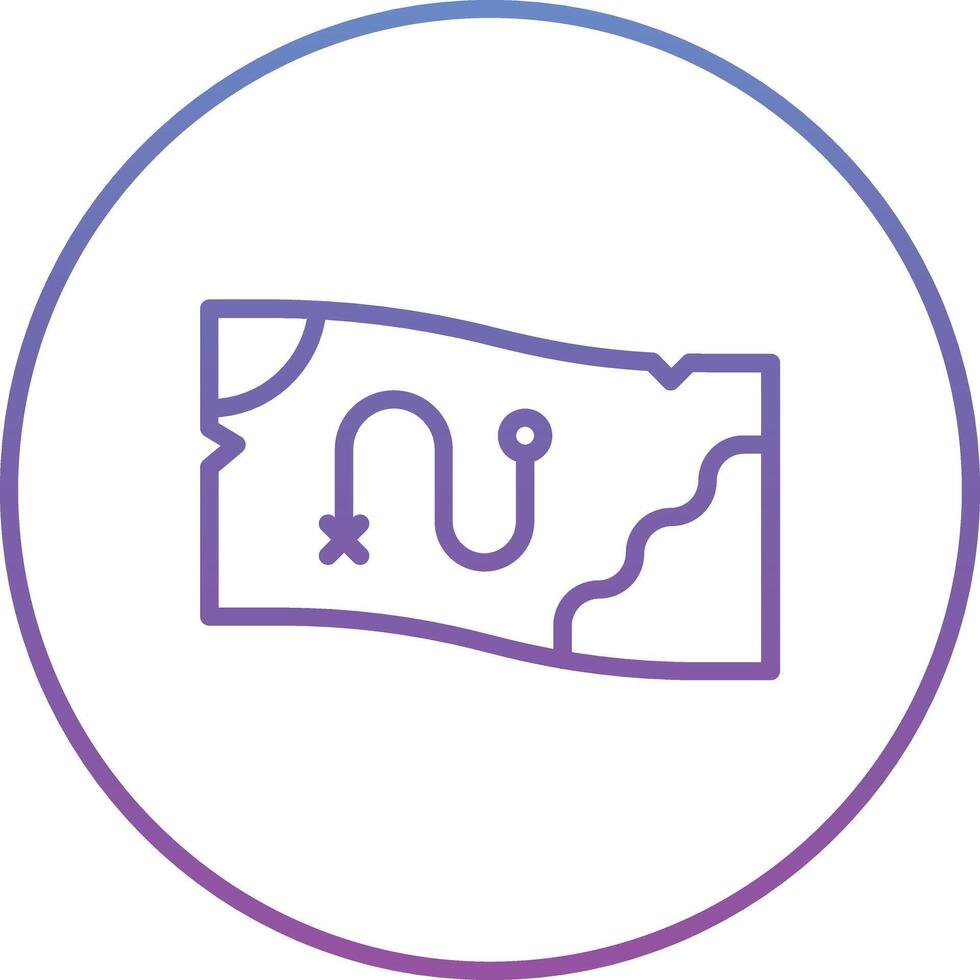 Treasure Map Vector Icon