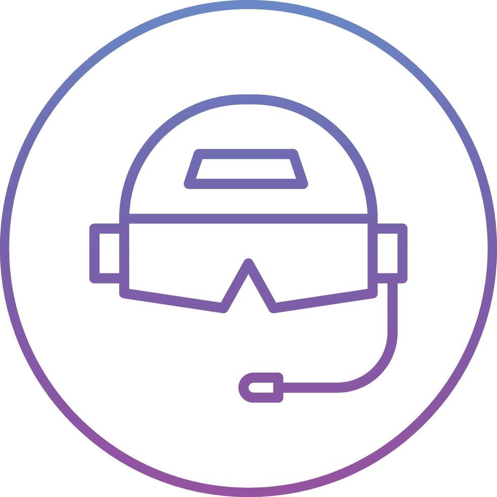 Pilot Helmet Vector Icon