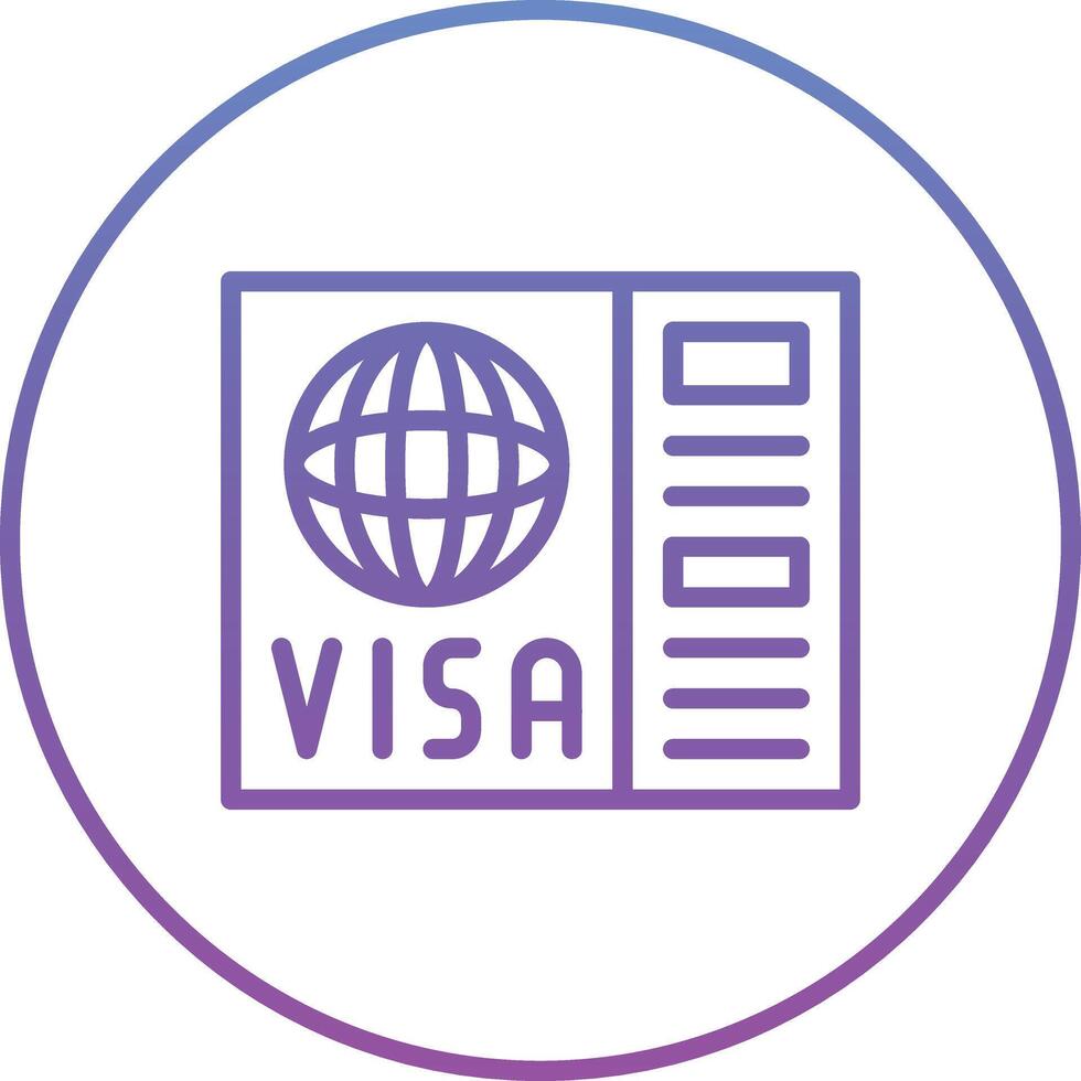 icono de vector de visa