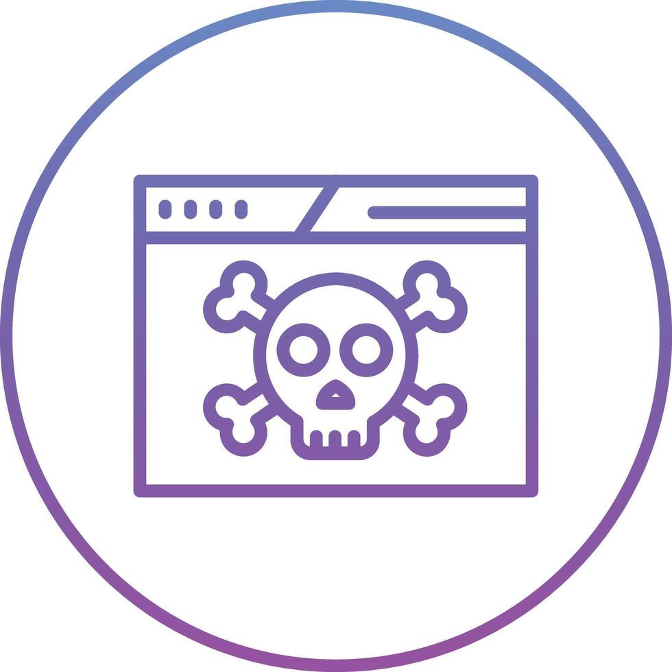 Website Hacked Vector Icon