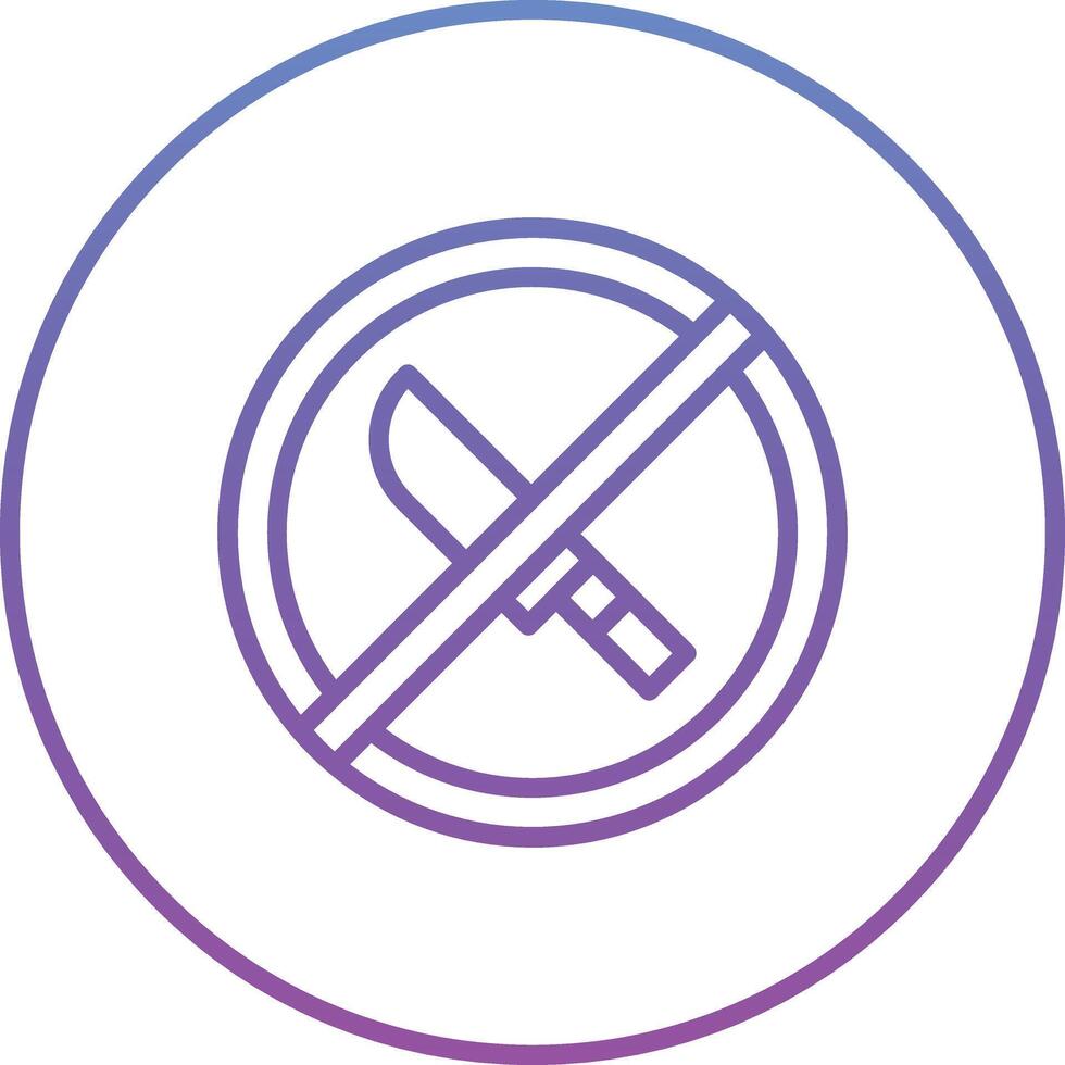 No Weapons Vector Icon