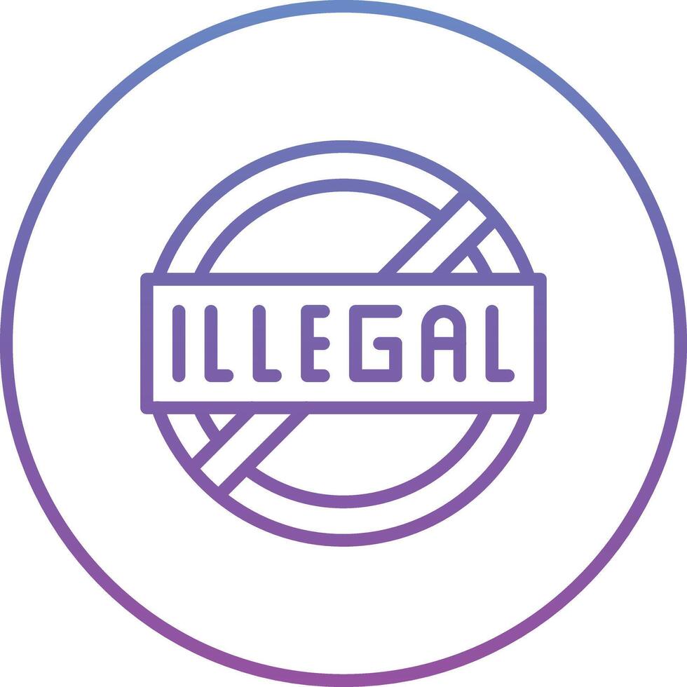 icono de vector ilegal