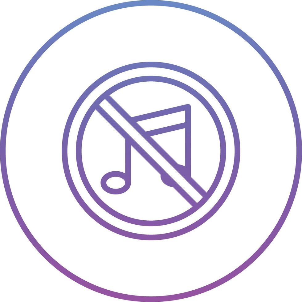 No Music Vector Icon