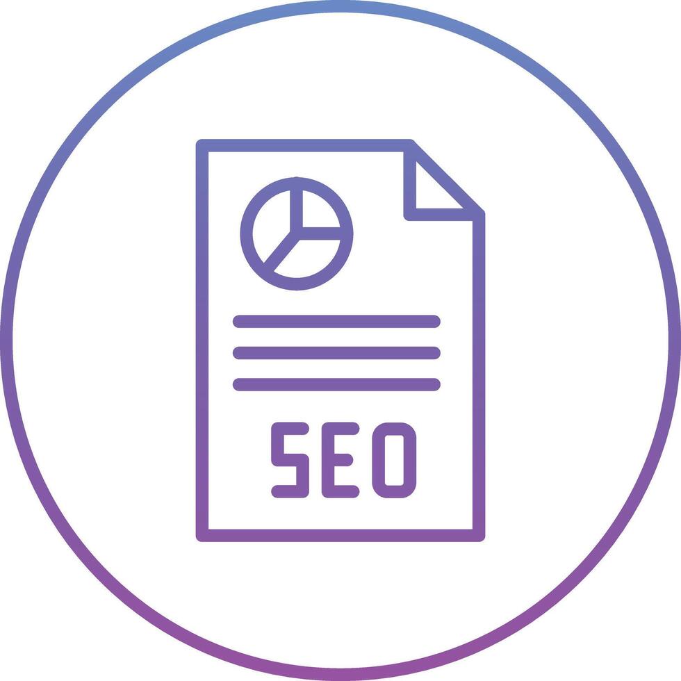 icono de vector de informe seo