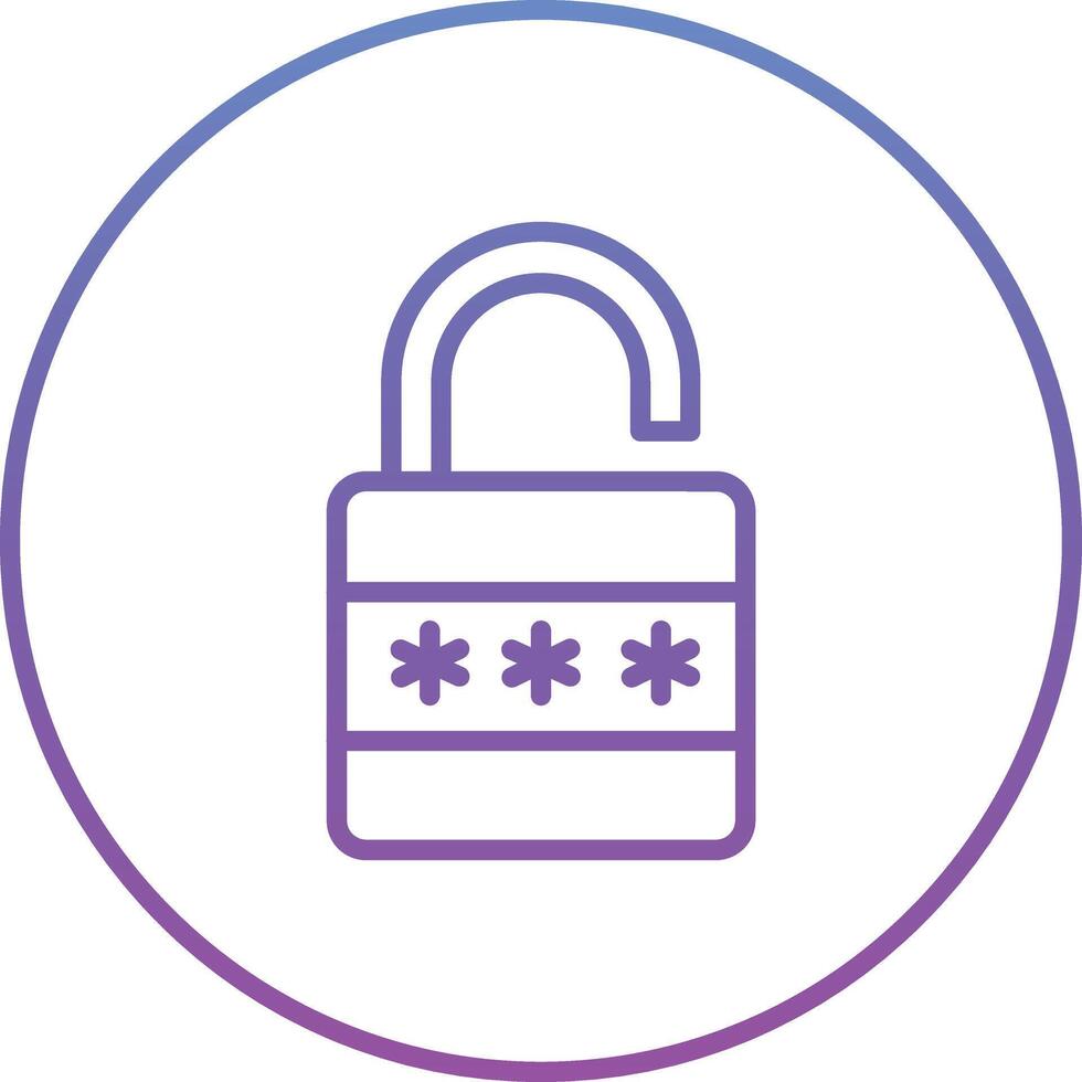 Number Padlock Vector Icon