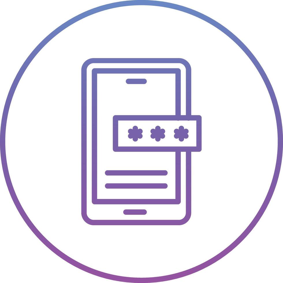 Mobile Password Vector Icon