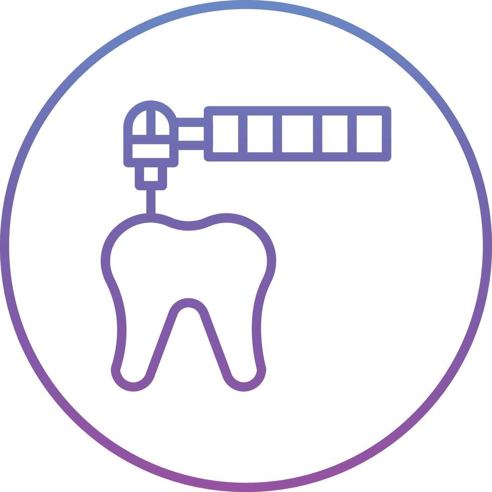 diente perforación vector icono