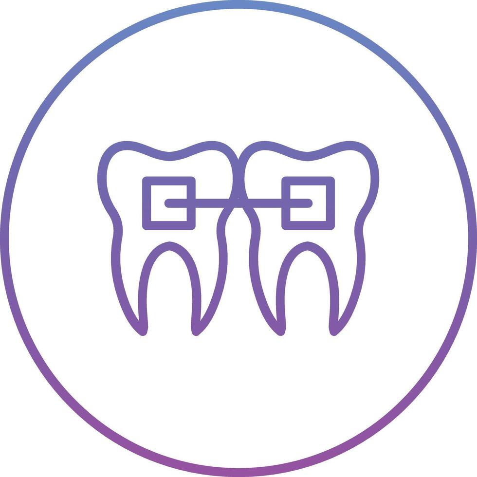 Tooth Braces Vector Icon
