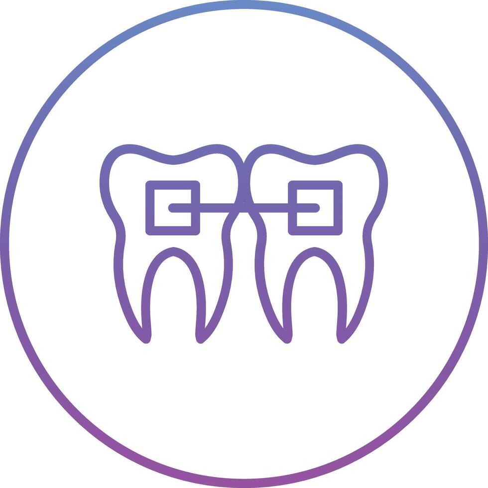 Tooth Braces Vector Icon