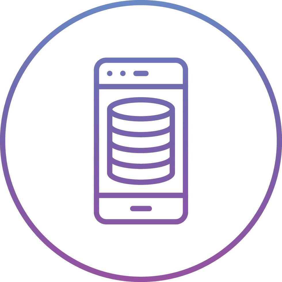 Smartphone Database Vector Icon