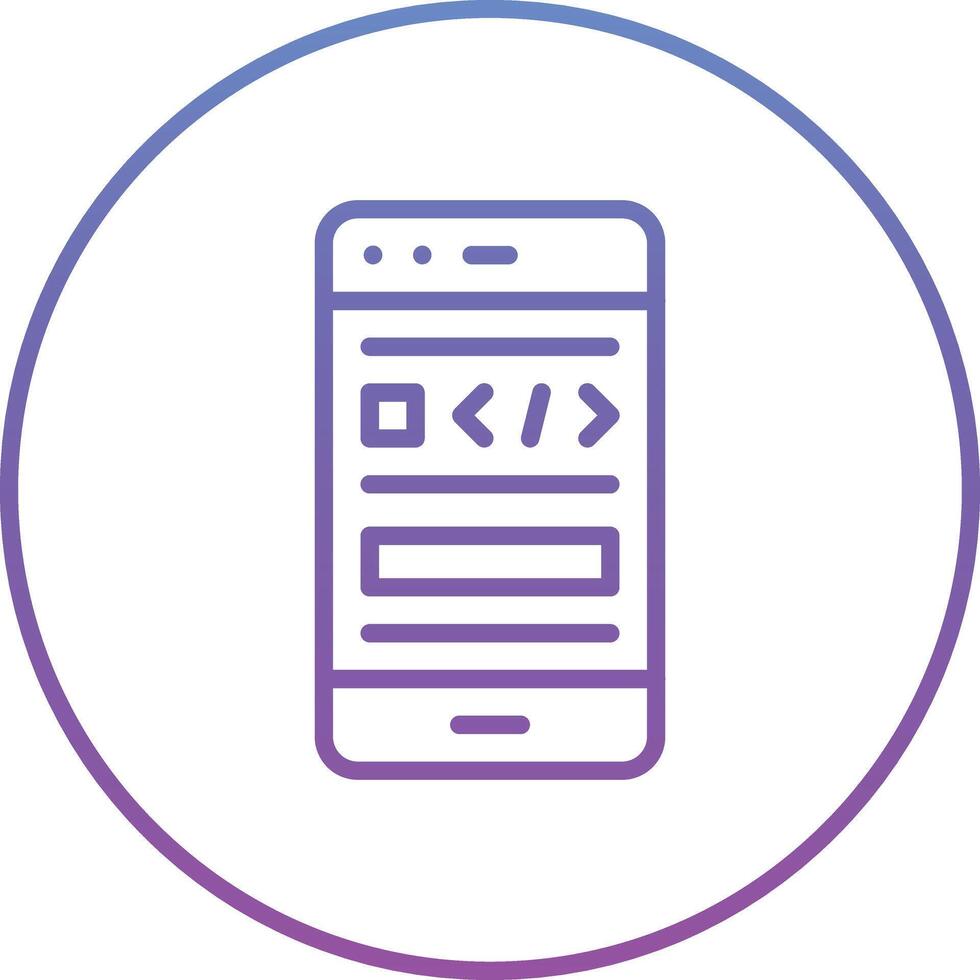 Smartphone Coding Vector Icon