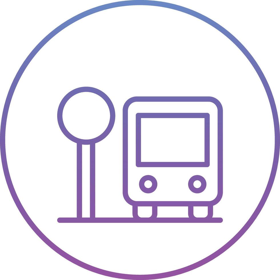 icono de vector de parada de autobús