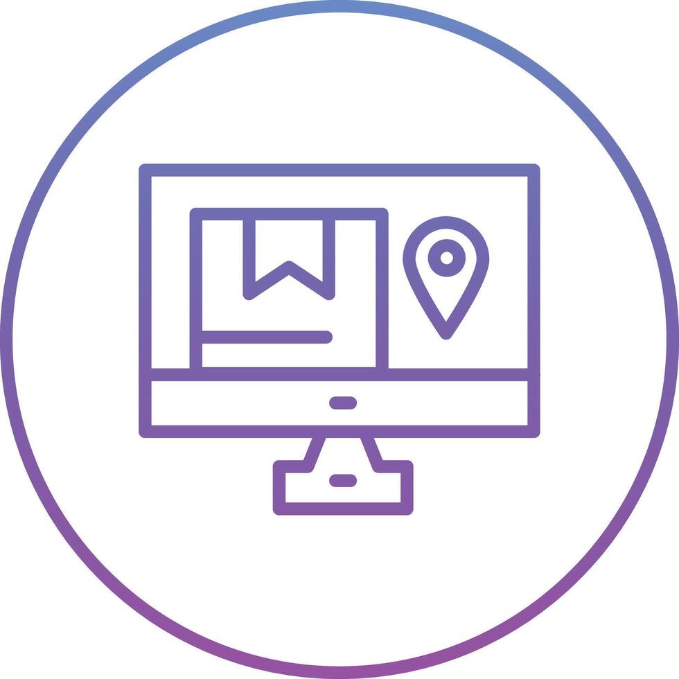 Online Shipment Tracking Vector Icon