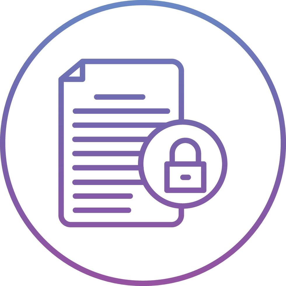 Document Security Vector Icon