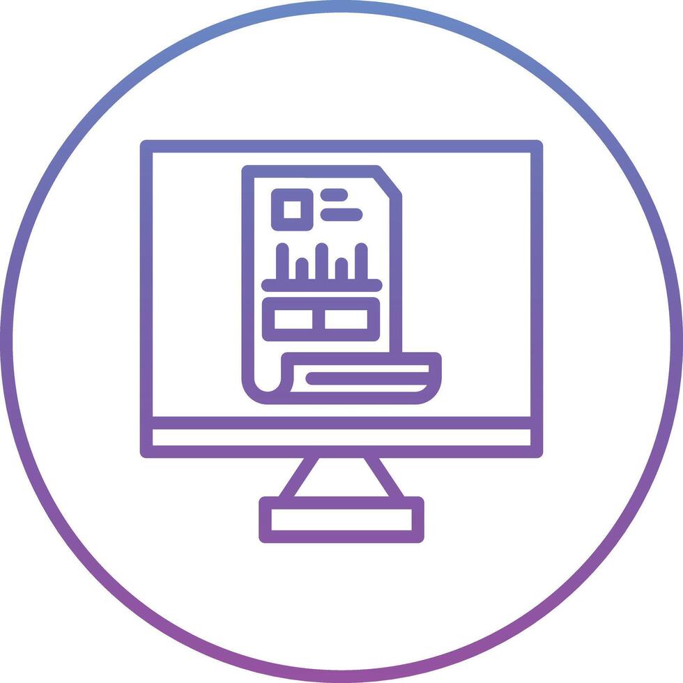 Online Invoice Vector Icon