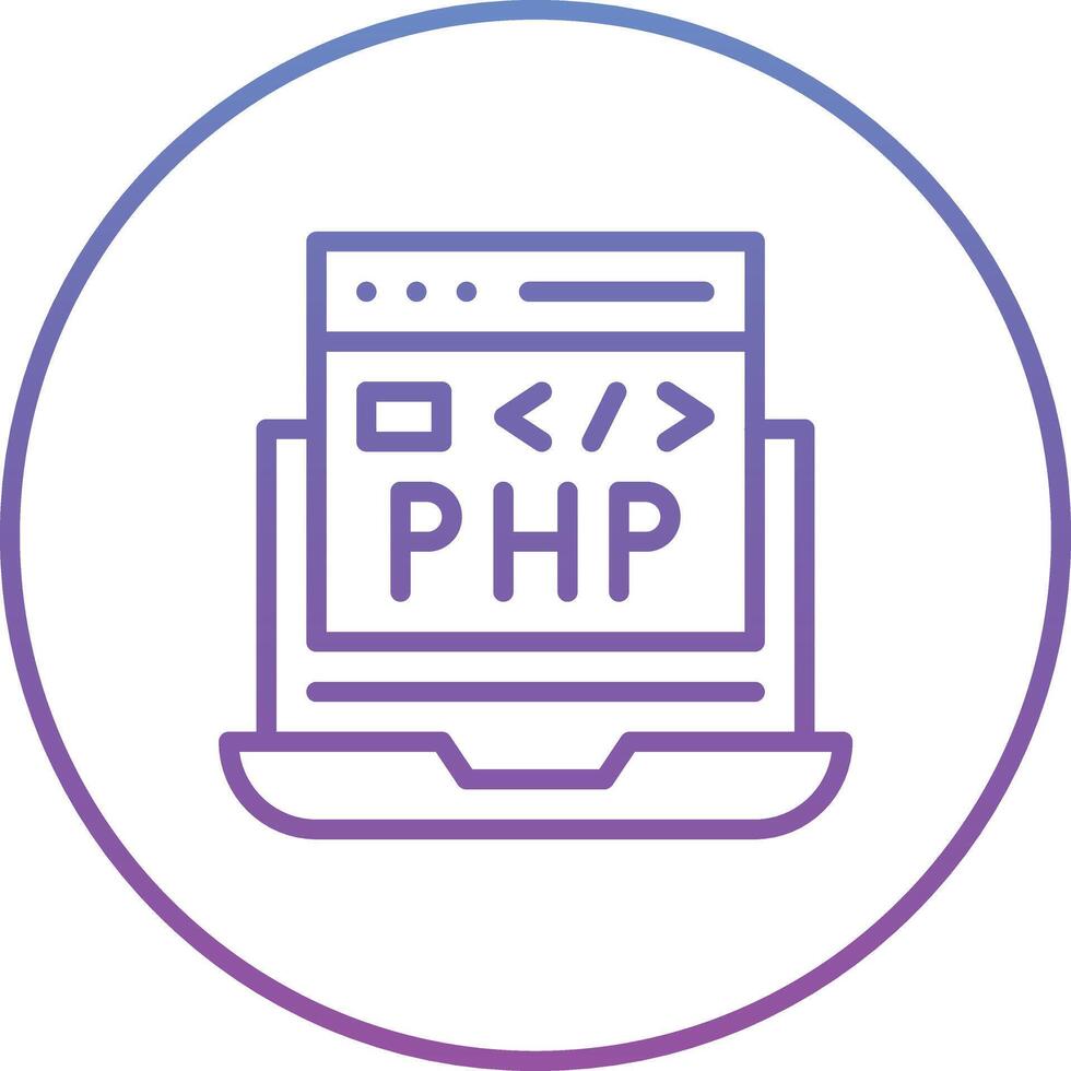 PHP Coding Vector Icon