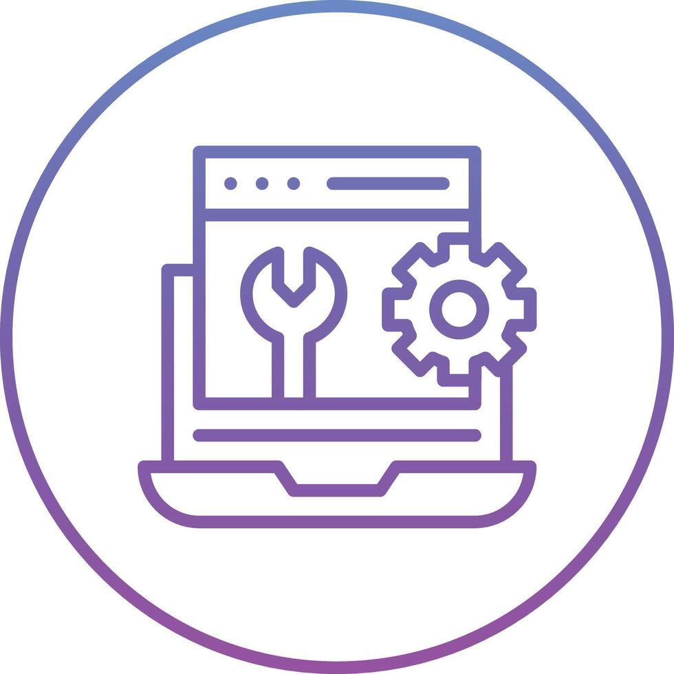 Web Maintenance Vector Icon