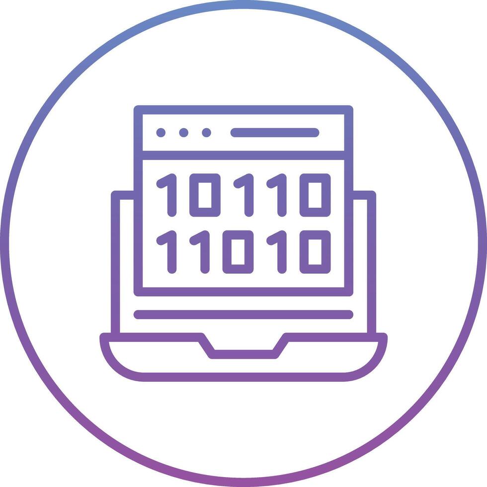 Binary Code Vector Icon