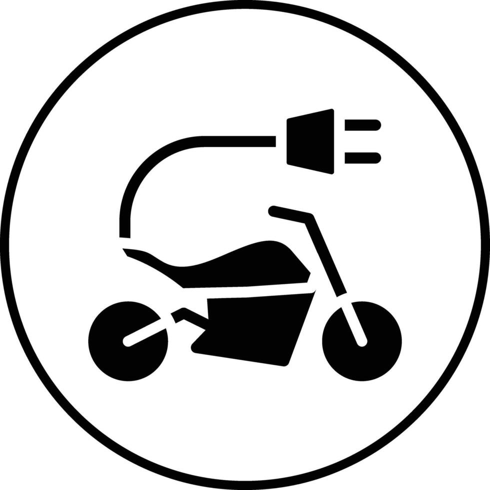 icono de vector de bicicleta eléctrica