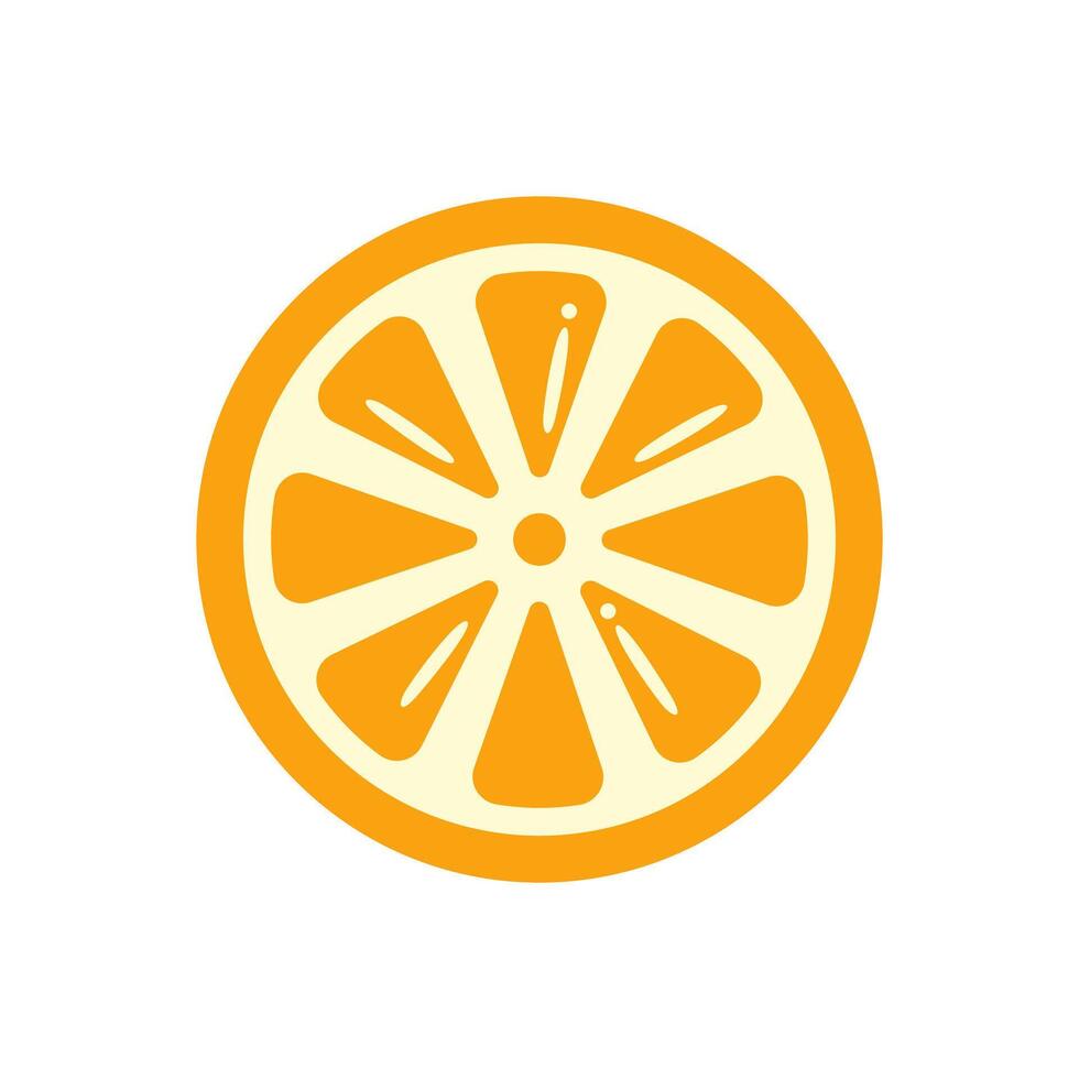 Lemon, orange icon in flat color style, isolated on white background vector