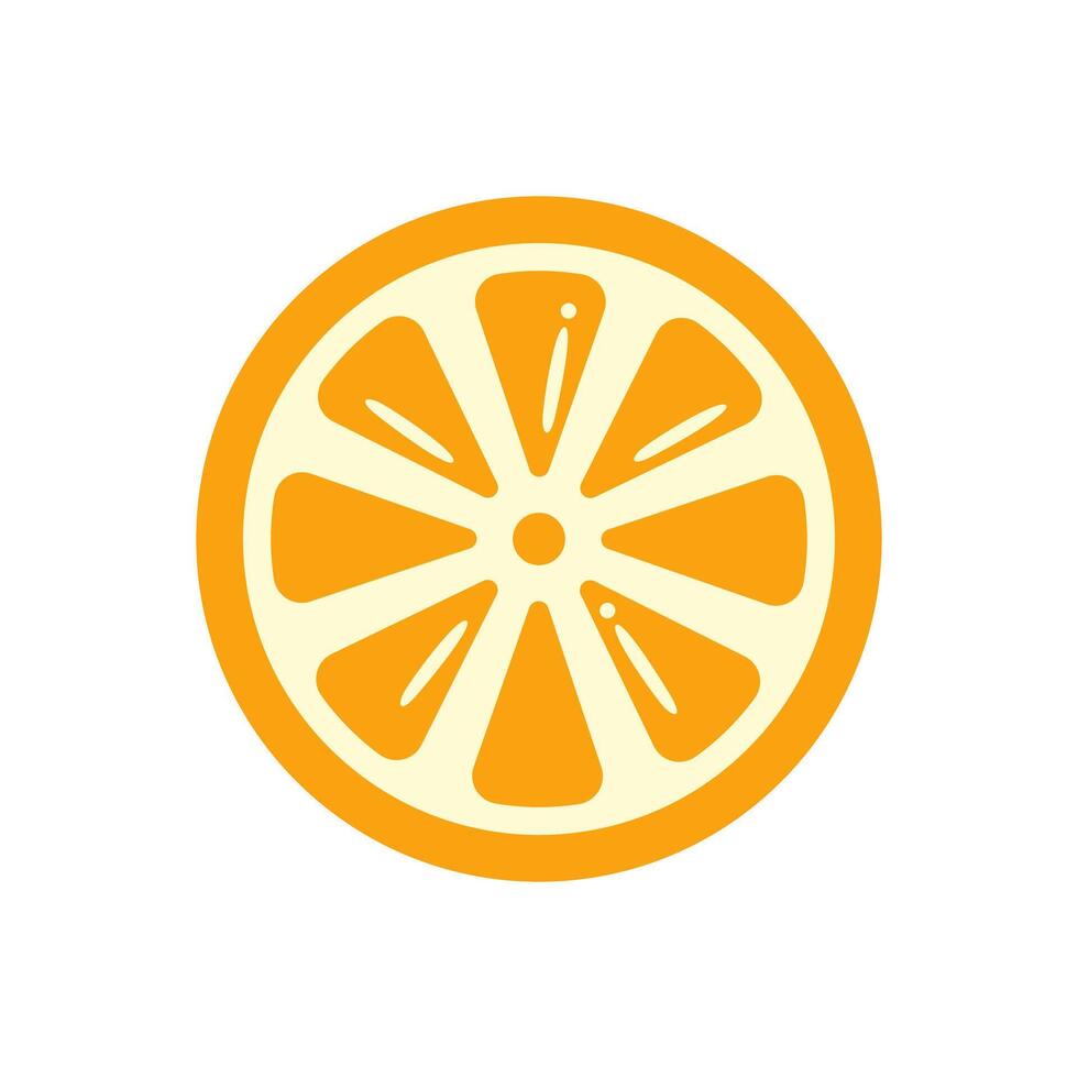 Lemon, orange icon in flat color style, isolated on white background vector